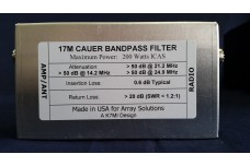 W3NQN Design mono band Cauer Elliptical filter for the 17 meters band by K7MI